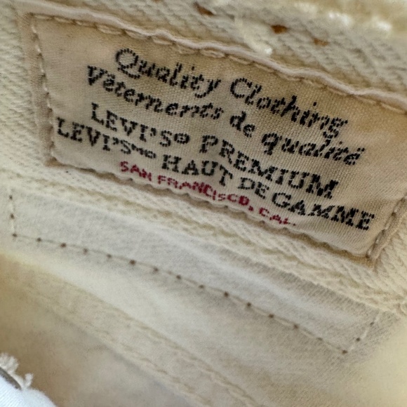 Levi's  Premium XL Flood Women's Cream Wide Leg Jeans SZ 26 - Picture 5 of 11